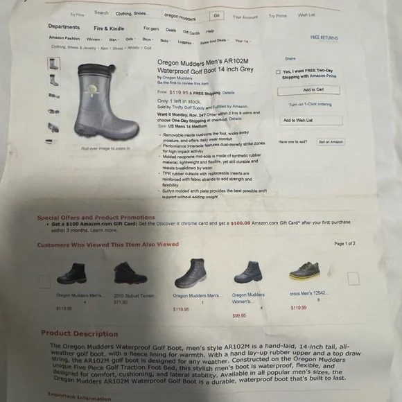 Gray Men's Boots - Picture 3 of 3